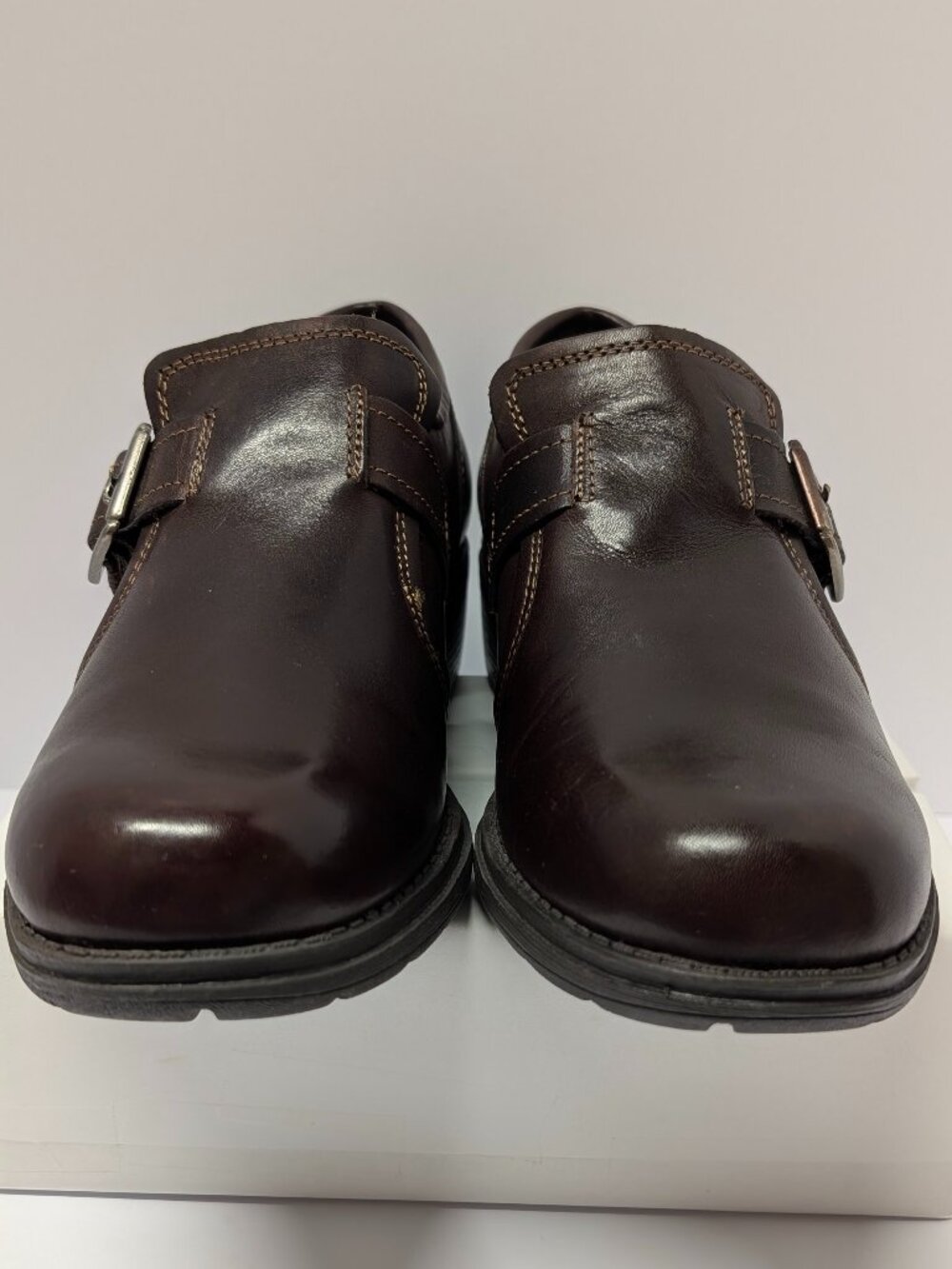 Eastland Open Road Leather Slip-On Dress Shoes in Dark Brown - Picture 9 of 13
